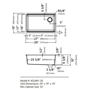 Kraus Bellucci KGUW1-30WH