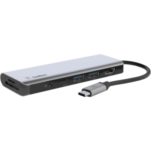 Lector de tarjetas / USB-hub Belkin Connect USB-C 7-in-1 Multiport Hub Adapter