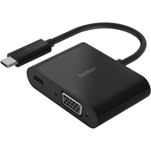 Lector de tarjetas / USB-hub Belkin USB-C to VGA + Charge Adapter