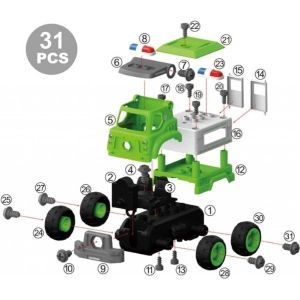 DIY Spatial Creativity Police Car LM8043-SZ-1