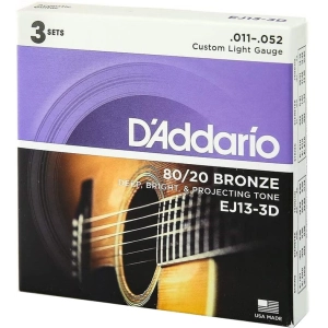 Cuerdas DAddario 80/20 Bronze 3D 11-52