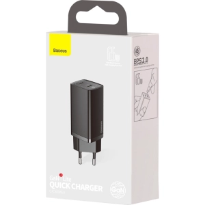 BASEUS GaN2 Lite Quick Charger 2xC 65W