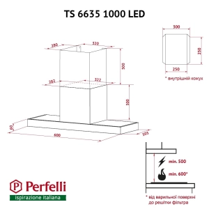 Perfelli TS 6635 I/BL 1000 LED