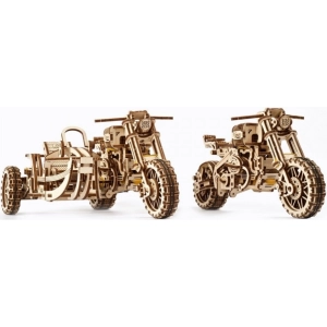 UGears Motorcycle Scramber with Sidecar 70137