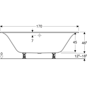 Geberit Soana Slim rim Duo 170x75 554.003.01.1