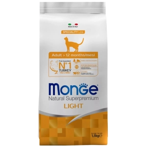 Comida para gatos Monge Speciality Line Adult Light Turkey 1,5 kg