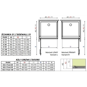 Radaway Arta KDJ I 90Lx90