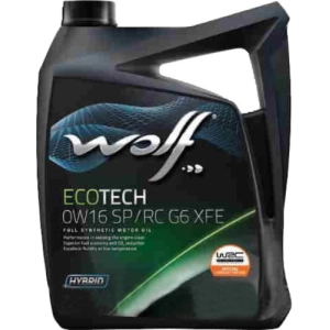 Aceite de motor WOLF Ecotech 0W-16 SP/RC G6 XFE 5L