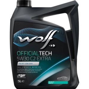 Aceite de motor WOLF Officialtech 5W-30 C2 Extra 5L