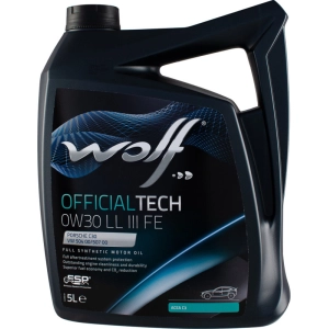 Aceite de motor WOLF Officialtech 0W-30 LL-III FE 5L