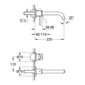 Mezclador Grohe Atrio One 19918000