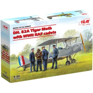 Construir modelo ICM DH. 82A Tiger Moth with WWII RAF Cadets (1:35)