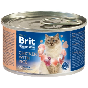 Comida para gatos Brit Premium Canned Chicken with Rice 0,2 kg