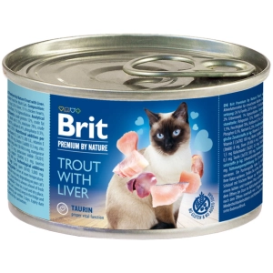 Comida para gatos Brit Premium Canned Trout with Liver 0,2 kg