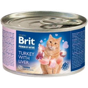 Comida para gatos Brit Premium Canned Turkey with Liver 0,2 kg