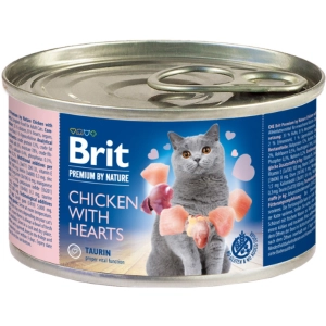 Comida para gatos Brit Premium Canned Chicken with Hearts 0,2 kg