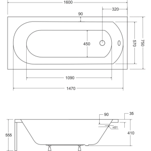 Besco Intrica 160x75 WAIN-160-PK