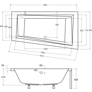 Besco Intima 160x90 WAIT-160-NP