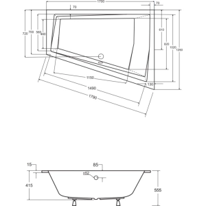 Besco Intima Duo Slim 170x125 WAID-170-SP