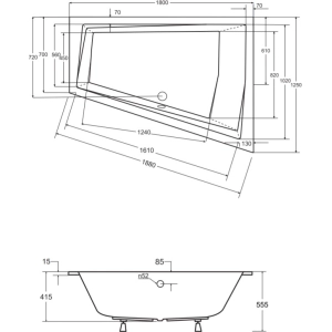 Besco Intima Duo Slim 180x125 WAID-180-SP