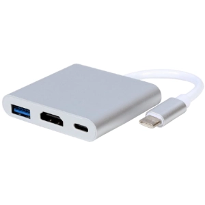 Lector de tarjetas / USB-hub Cablexpert A-CM-HDMIF-02