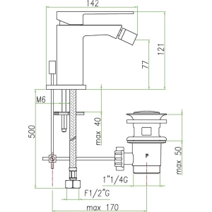 Mezclador Fiore Kube 100CR8535