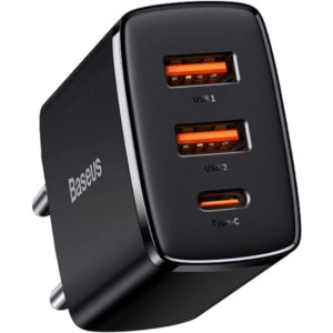 Cargador BASEUS Compact Quick Charger 2U+C 30W