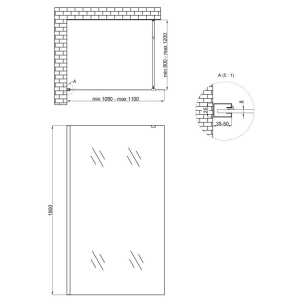 Q-tap Walk-In Standard CRM209.C8 110x120