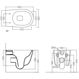 Inodoro AXA Eva Norim 8801001