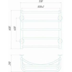 Secador de toallas Deffi Kaskad BP P5 500x600