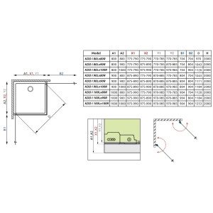 Radaway Nes KDD I 80Lx80R 10021080-01-01L