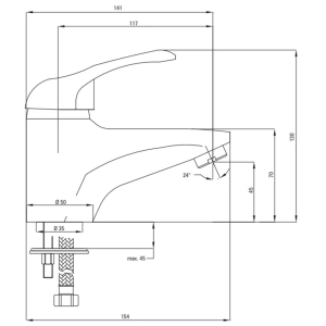 Mezclador Deante Rosemary BER 021M