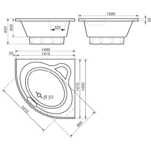 Rock Design Simmetriya 145x145 1SM145145