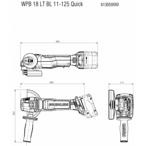 Metabo WPB 18 LT BL 11-125 Quick 613059850