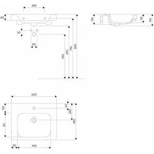 Lavabo Kolo Modo 60 L31960900