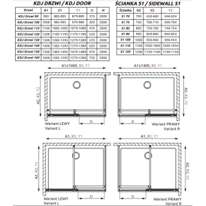 Radaway Furo KDJ 522R 100x120