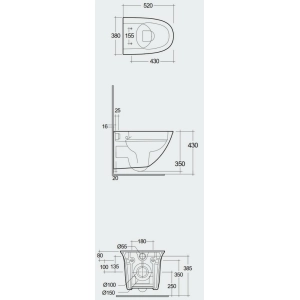 Rak Ceramics Sensation SENWC1446AWHA