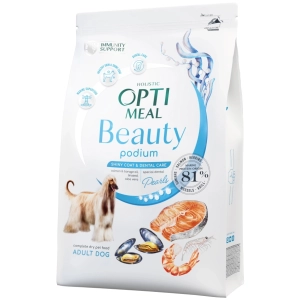 Comida para perros Optimeal Beauty Podium Shiny Coat/Dental 1,5 kg