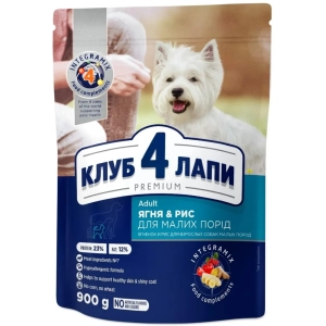 Comida para perros Club 4 Paws Adult Small Breeds Lamb/Rice 0,9 kg