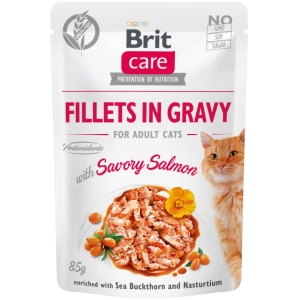 Comida para gatos Brit Care Fillets in Gravy with Savory Salmon 0,08 kg