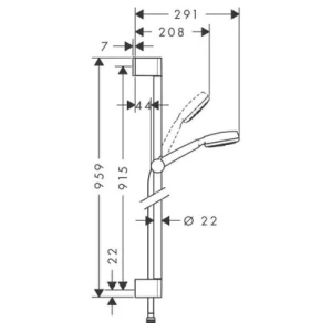 Hansgrohe Crometta 100 EcoSmart 26663400