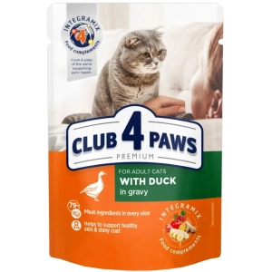 Comida para gatos Club 4 Paws Adult Duck in Gravy 2,4 kg