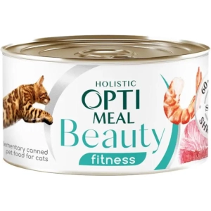 Comida para gatos Optimeal Beauty Fitness Cat Pouch Tuna/Shrimps 0,07 kg