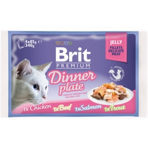 Comida para gatos Brit Premium Pouches Dinner Plate Jelly 0,3 kg