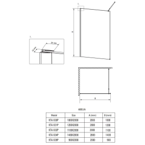 Deante Abelia Walk-In KTA 030P