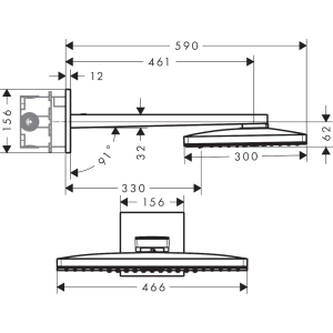 Hansgrohe Rainmaker Select 460 EcoSmart 24015400