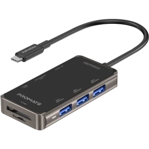 Lector de tarjetas/USB-concentrador Promate PrimeHub-Mini