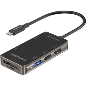 Lector de tarjetas / USB-concentrador Promate PrimeHub-Lite