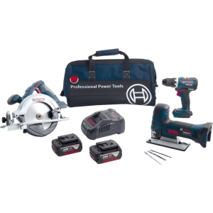 Juego de herramientas eléctricas Bosch GSR 18V-60 C + GST 18V-LI S + GKS 18V-LI Professional