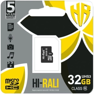 Hi-Rali microSDHC class 10 UHS-I U3 32Gb